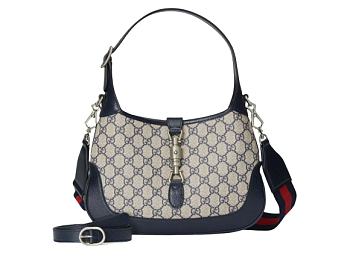 Kitlife Gucci Jackie 1961 small shoulder bag blue GG Supreme canvas - ‎ ‎678843 - 28x 19x 4.5cm