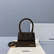 Kitlife Jacquemus Le Chiquito Signature croco Top handle bag brown - 18x15.5x8cm - 1