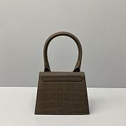 Kitlife Jacquemus Le Chiquito Signature croco Top handle bag brown - 18x15.5x8cm - 5