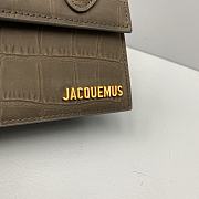 Kitlife Jacquemus Le Chiquito Signature croco Top handle bag brown - 18x15.5x8cm - 2