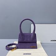 Kitlife Jacquemus Le Chiquito Signature croco Top handle bag purple - 18x15.5x8cm - 1