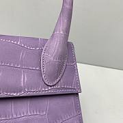 Kitlife Jacquemus Le Chiquito Signature croco Top handle bag purple - 18x15.5x8cm - 6