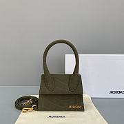 Kitlife Jacquemus Le Chiquito Signature croco Top handle bag green - 18x15.5x8cm - 1