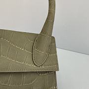 Kitlife Jacquemus Le Chiquito Signature croco Top handle bag green - 18x15.5x8cm - 2