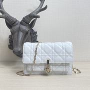 Kitkife Lady Dior Chain Pouch White Cannage Lambskin - S0937O - 19.5 x 12.5 x 5 cm - 1
