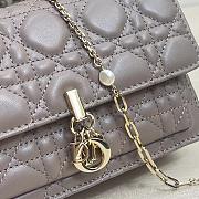 Kitkife Lady Dior Chain Pouch Warm Taupe Cannage Lambskin - S0937O - 19.5 x 12.5 x 5 cm - 5