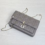 Kitkife Lady Dior Chain Pouch Warm Taupe Cannage Lambskin - S0937O - 19.5 x 12.5 x 5 cm - 6