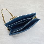 Kitlife Dior Caro Zipped Pouch With Chain Blue - 19x14x3 - 6