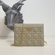 Kitlife Dior Caro Zipped Pouch With Chain Cedar Green - 19x14x3 - 1
