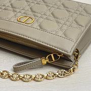 Kitlife Dior Caro Zipped Pouch With Chain Cedar Green - 19x14x3 - 5