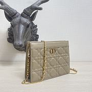 Kitlife Dior Caro Zipped Pouch With Chain Cedar Green - 19x14x3 - 4