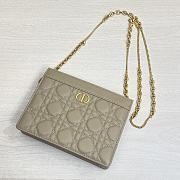 Kitlife Dior Caro Zipped Pouch With Chain Cedar Green - 19x14x3 - 2