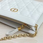 Kitlife Dior Caro Zipped Pouch With Chain White - 19x14x3 - 4