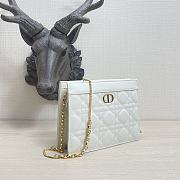 Kitlife Dior Caro Zipped Pouch With Chain White - 19x14x3 - 2