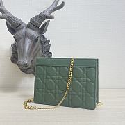 Kitlife Dior Caro Zipped Pouch With Chain Green - 19x14x3 - 4