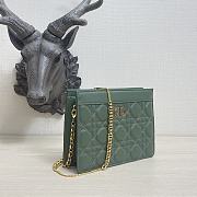 Kitlife Dior Caro Zipped Pouch With Chain Green - 19x14x3 - 3