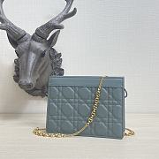 Kitlife Dior Caro Zipped Pouch With Chain Cloud Blue - 19x14x3 - 3