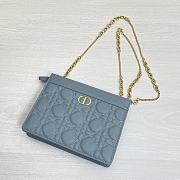 Kitlife Dior Caro Zipped Pouch With Chain Cloud Blue - 19x14x3 - 4