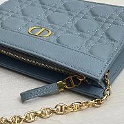 Kitlife Dior Caro Zipped Pouch With Chain Cloud Blue - 19x14x3 - 5