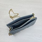 Kitlife Dior Caro Zipped Pouch With Chain Cloud Blue - 19x14x3 - 6