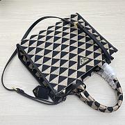 Kitlife Small Prada Symbole jacquard fabric handbag - 1BA354 - 28×9×22cm  - 3