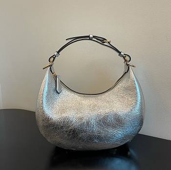 Ktilife Fendi Graphy Small Silver laminated leather bag - 29x24.5x10cm