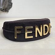 Kitlife Fendi Graphy Small Dark Brown suede bag - 29x24.5x10cm - 6