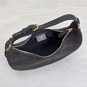 Kitlife Fendi Graphy Small Dark Brown suede bag - 29x24.5x10cm - 5