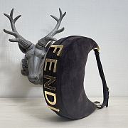 Kitlife Fendi Graphy Small Dark Brown suede bag - 29x24.5x10cm - 3