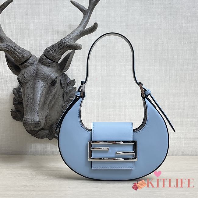 Kitlife Fendi Cookie Light blue leather mini bag - 22×17.5×4.5cm - 1