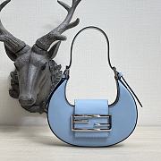Kitlife Fendi Cookie Light blue leather mini bag - 22×17.5×4.5cm - 1