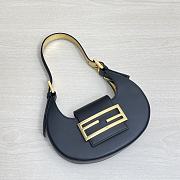 Kitlife Fendi Cookie Black leather mini bag - 8BS065 - 22×17.5×4.5cm - 4