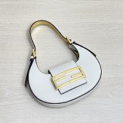 Kitlife Fendi Cookie White leather mini bag - 8BS065 - 22×17.5×4.5cm - 5