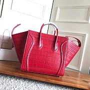 Kitlife Celine Luggage Phantom Crocodile Red Bag - 30x28x24cm - 4