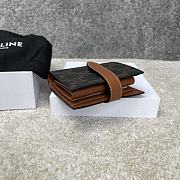 Kitlife Small STRAP WALLET IN TRIOMPHE CANVAS AND LAMBSKIN TAN - 14cm - 3