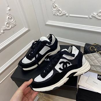 Kitlife Chanel Sneaker Knit and Suede Calfskin Black and White