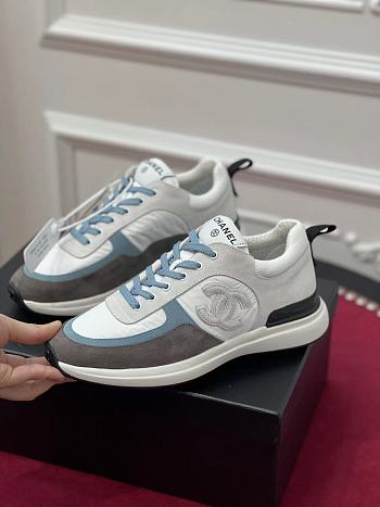 Kitlife Chanel Sneaker Knit and Suede Calfskin Blue and White