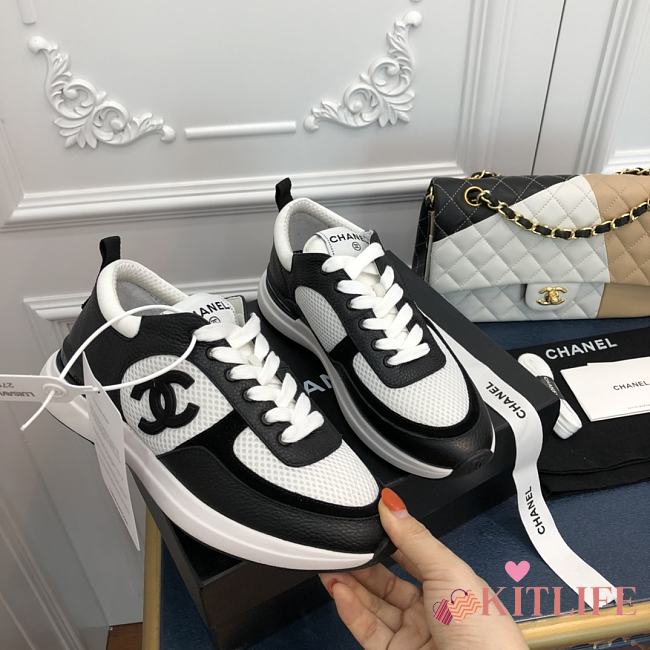 Kitlife Chanel Sneaker Fabric, Suede Calfskin & Grained Calfskin Grey - 1