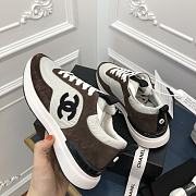 Kitlife Chanel Sneaker Fabric, Suede Calfskin & Grained Calfskin Brown - 4