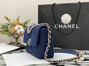 Kitlife Chanel 19 Flap Bag Denim Silver Button - 26x16x9 cm - 6