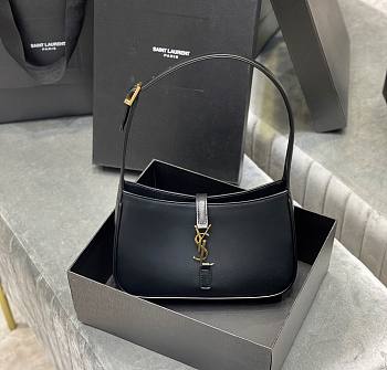 Kitlife YSL LE 5 A 7 Hobo Black Bag In Smooth Leather - 25X14X6cm