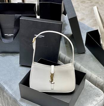 Kitlife YSL LE 5 A 7 Hobo White Bag In Smooth Leather - 25X14X6cm