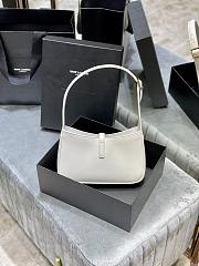 Kitlife YSL LE 5 A 7 Hobo White Bag In Smooth Leather - 25X14X6cm - 3