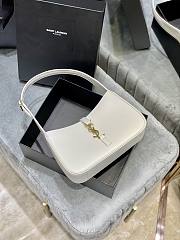 Kitlife YSL LE 5 A 7 Hobo White Bag In Smooth Leather - 25X14X6cm - 2