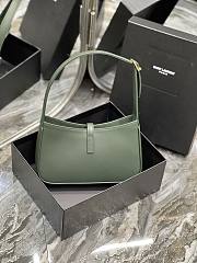 Kitlife YSL LE 5 A 7 Hobo VERT FONCE Bag In Smooth Leather - 25X14X6cm - 5