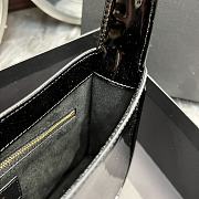 Kitlife YSL LE 5 A 7 HOBO BLACK BAG IN PATENT LEATHER - 25X14X6cm - 6