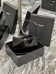 Kitlife YSL LE 5 A 7 HOBO BLACK BAG IN PATENT LEATHER - 25X14X6cm - 4