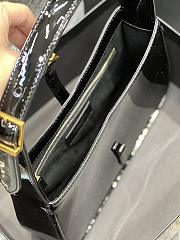 Kitlife YSL LE 5 A 7 HOBO BLACK BAG IN PATENT LEATHER - 25X14X6cm - 3