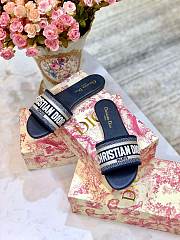 Kitlife Dior Dway Slide Deep Blue Embroidery - Size EU34 - EU42 - 5