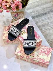 Kitlife Dior Dway Slide Black Embroidery - Size EU34 - EU42 - 3